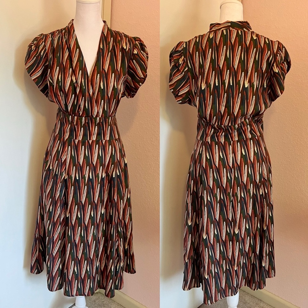 Rita Multi Feather Dress by Palava - Picture 16 of 16